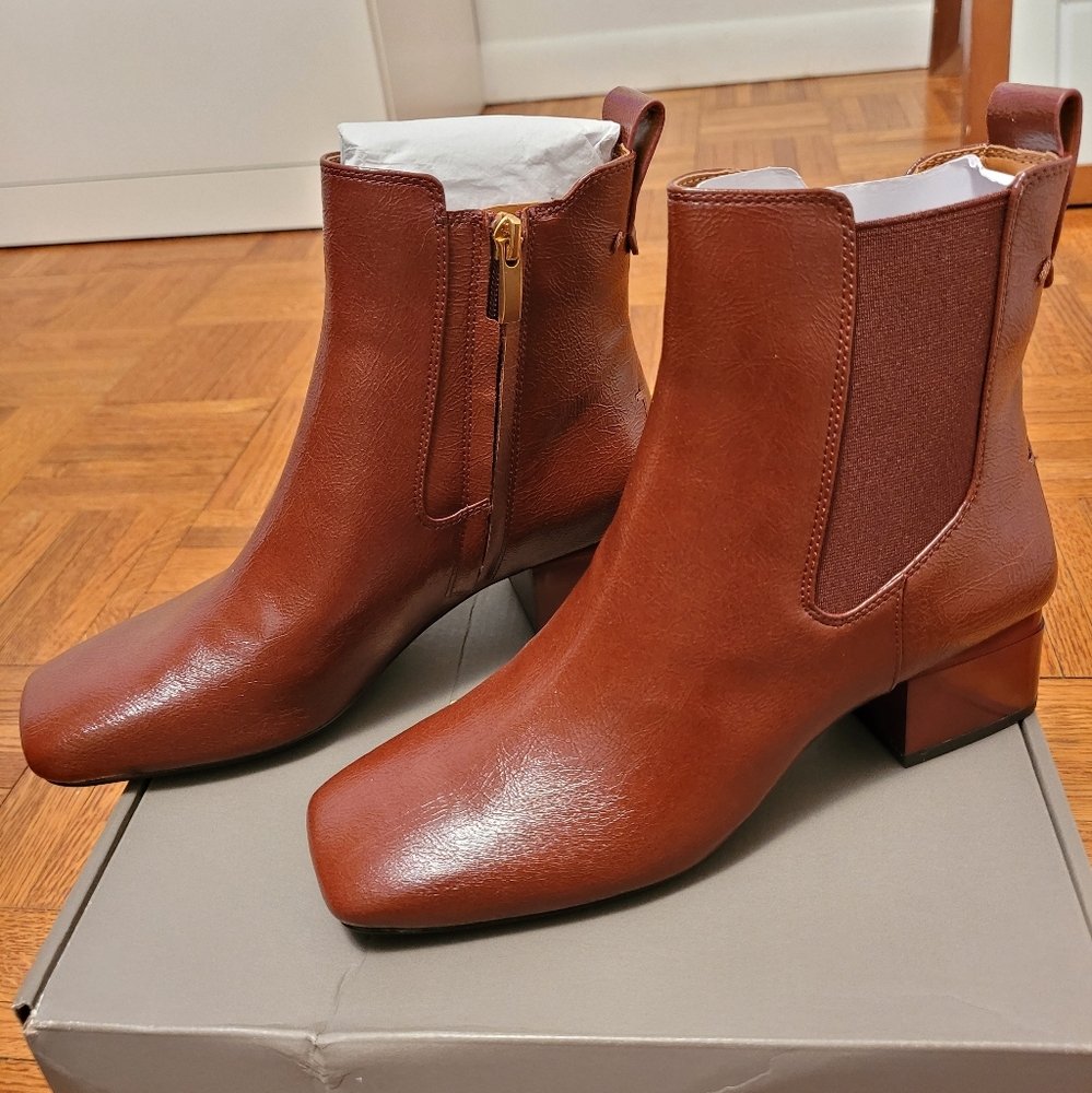 Franco Sarto Waxton Square Toe Block Heel Booties - Size 6  - BRAND NEW
